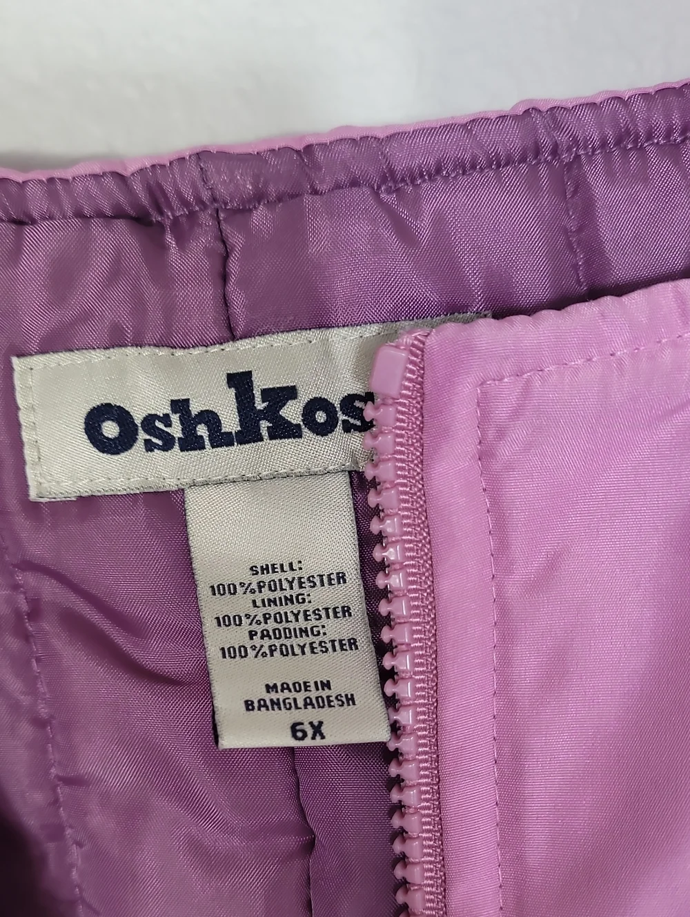 Vintage OshKosh Bgosh Girls Purple Snow Suit Size 6X One Piece Cold Outdoor